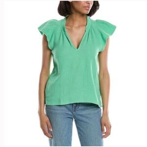 Nation LTD Elianna Flutter Tank in Midori Green Size Small